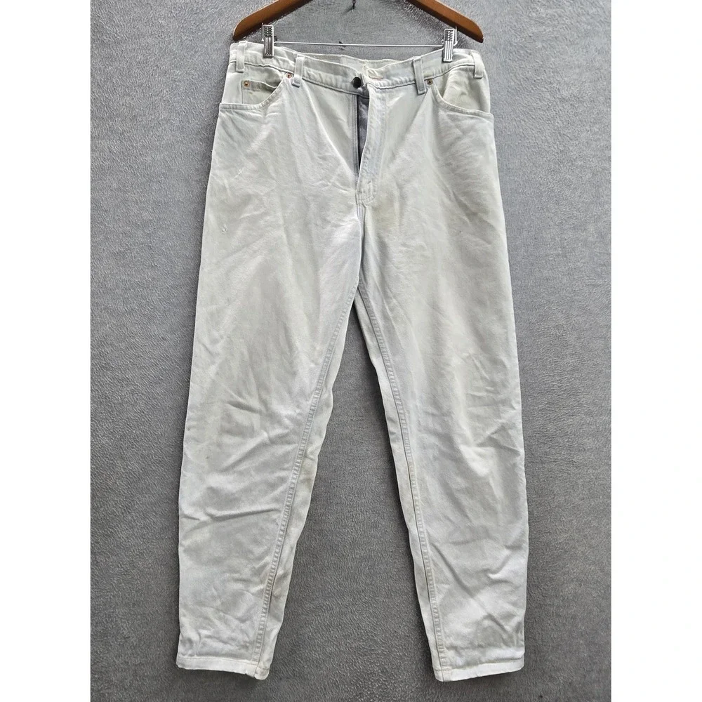 VINTAGE Levi's 550 Men Jeans 36X34 Light Blue Tapered Orange Tab 80s USA READ
